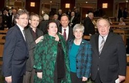 ORF Generaldirektor Alexander Wrabetz, Gerhard Mader, Anita Lackenberger, Gerhard Klein, Leiter der Abteilung Religion im ORF, Sr. Maria Judith Tappeiner, Fritz Neugebauer, Zweiter Präsident des Nationalrats